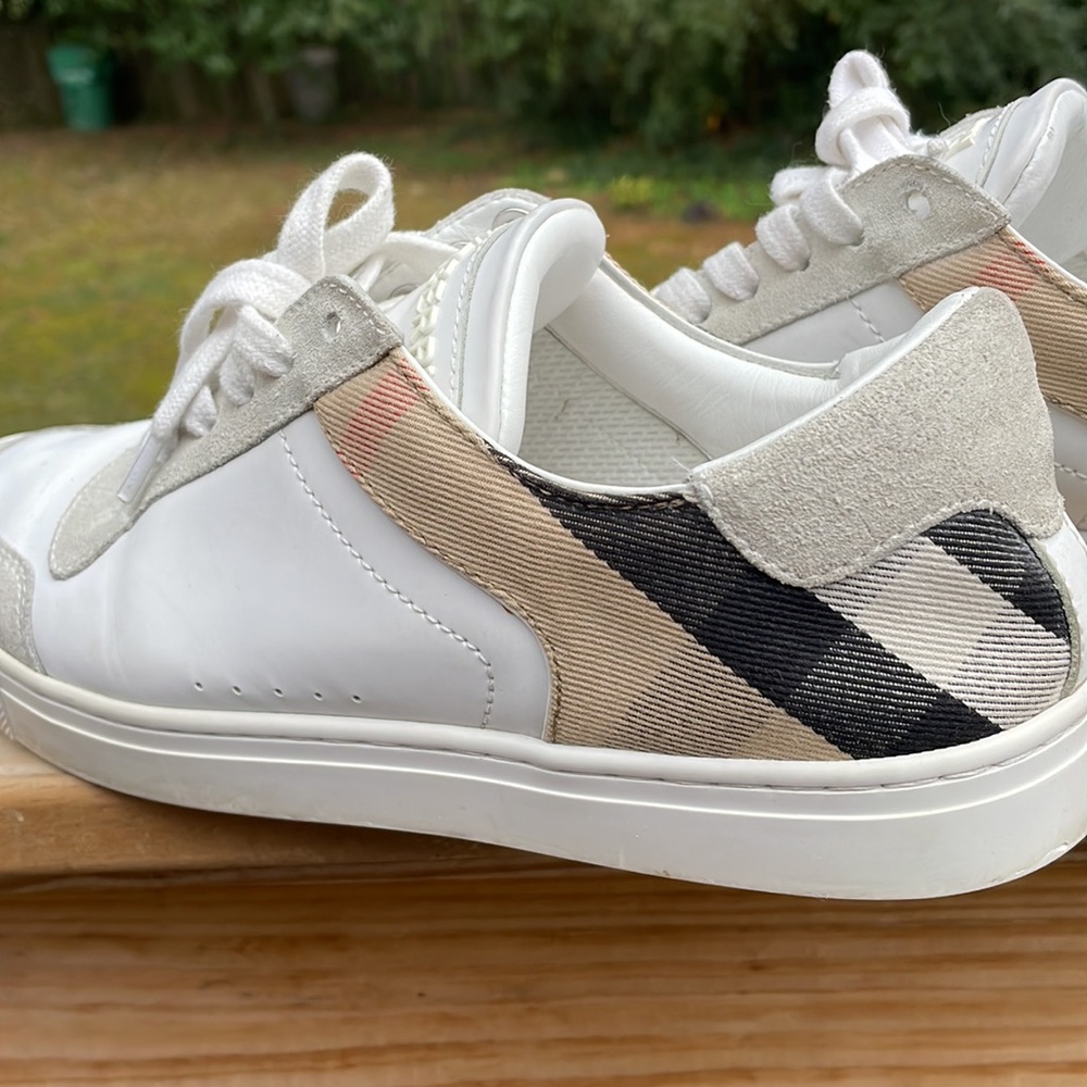 Burberry Leather, Suede and House Check Men's Leather Sneakers Size 40.5… - Picture 9 of 15